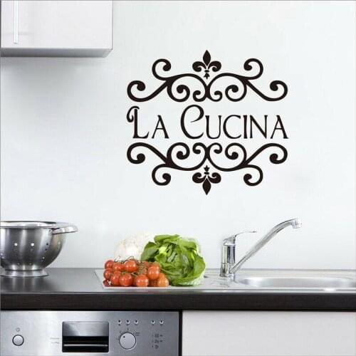 Personalized name vinyl stickers open kitchen custom name DIY home decoration wall stickers CF01