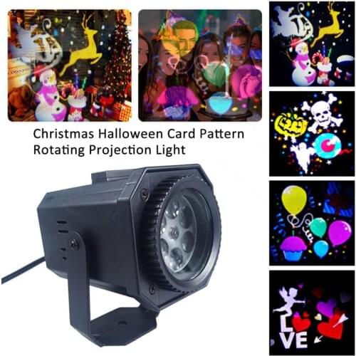 Indoor Christmas Lights LED Laser Projector Light Fairy Snowflake Lamp Holiday Halloween Skull Night Light Kids Christmas Gift