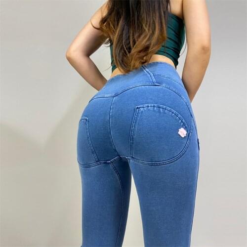 Melody girls gym leggings light blue training tights high waisted womens skins compression legging streetwear