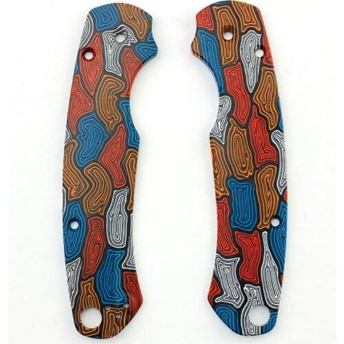 1 Pair G10 Folding Knife Handle Grip Patches for Spyderco Paramilitary 2 Para2 C81 Cusom Scales DIY Material Accessories Parts