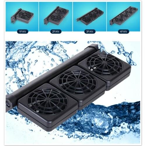 110-240V 1/2/3/4 Fan Aquarium Water Cooler Adjustable Wind Fan Powerful Aquarium Water Chiller Temperature Control For Fish Tank