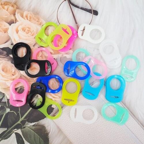 15pcs BPA Free Baby Safe silicone pacifier mam dummy chain holder adapter rings for NUK nipple
