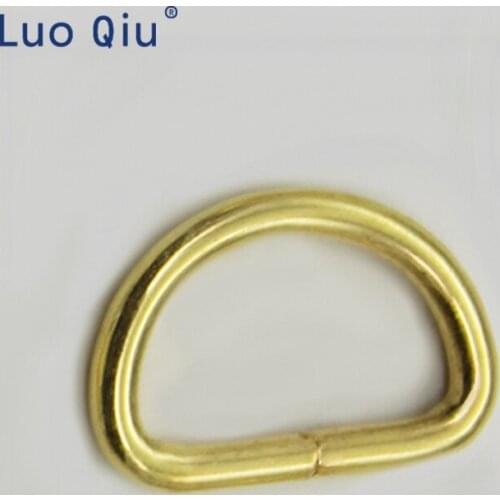 Luo Qiu 150pcs 12mm gold color D Shaped buckle Sewing Accessories DIY Webbing connect buckles Hand-made materials