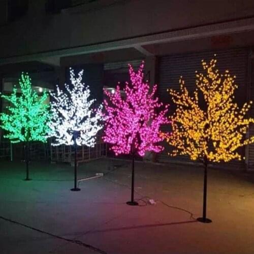 2M 6.5ft Height LED Artificial Cherry Blossom Trees Christmas Light 1152pcs LED Bulbs 110/220VAC Rainproof fairy garden decor