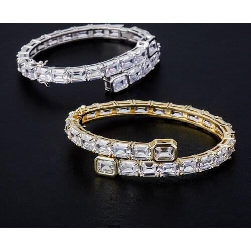 2020 12mm Bracelet High Quality Iced Out Cubic Zirconia Womens Bracelet Hip Hop Fashion Charm Jewelry For Gift