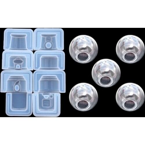 4 Styles Handmade Classic Glass Candy Twirling Gumballs Machine Resin Mold Funny Game Toy Pendant Resin Mold Art Crafts