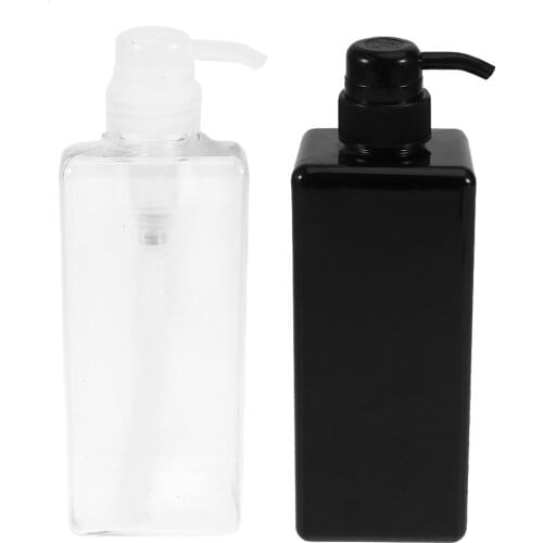 650ml Shower Gel Bottles Containers Toiletry Bottles Refillable Shampoo Container Liquid Bottle Black and White
