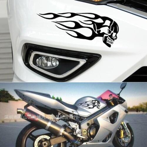 Car Stickers Motorcycle DemonDevil Skull Creative Decals For Fuel Tank Vinyls Auto Tuning Styling 18x6cm 25x8.5cm Duad D15