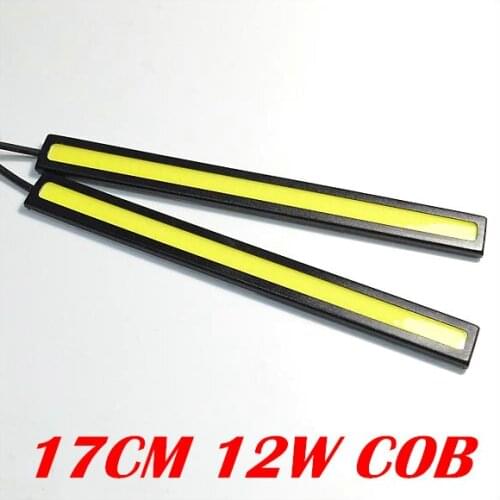 Free shipping 1 pair Ultra-thin 12W COB Chip New update 40LED cob Daytime Running Light 100% Waterproof LED DRL Fog light