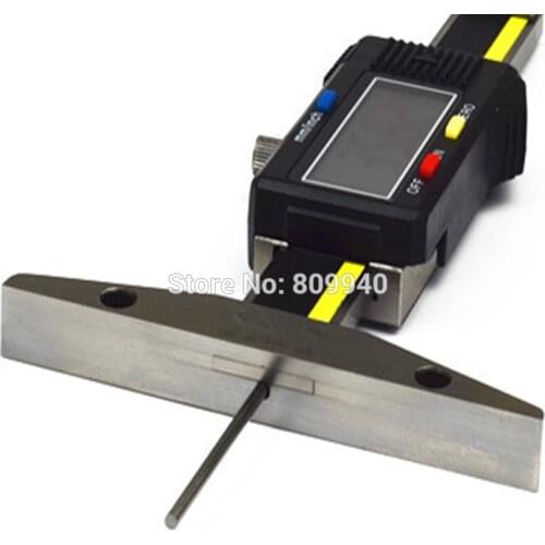 0-50mm 0-100mm 0-150mm 0.01mm Digital Depth Gauge with Slim Rod Electronic Tire Tread Depth Gauge Thin Rod Caliper