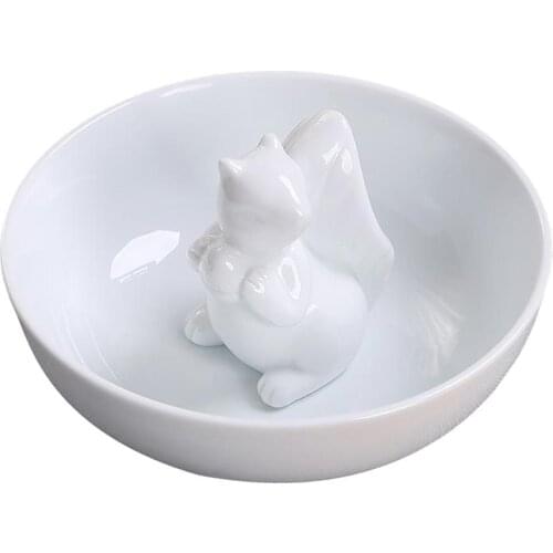 1pc Dessert Plate Dried Fruit Plate Food Container Home Tableware Fruit Plate Squirrel Fruit Plate Biscuit Candy Nut Plate