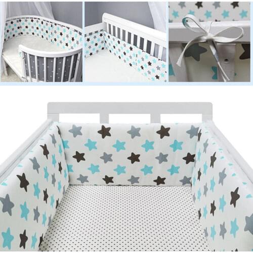 Baby Nursery Crib Thickened Bumper One-piece Crib Surrounding Cushion Crib Protection Pillow Newborn Room Decoration Baby Cot