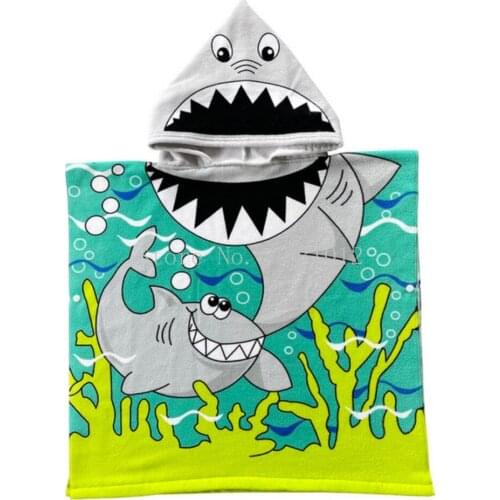 Children Accessories Cartoon Bath Child Hooded Bathrobe Towel Cotton Beach Towel Baby Children Cartoon Bath Towel Quick Drying