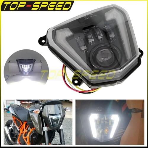 For 2012-2019 690 2013-2017 690R Motorcycle Headlight 70W DRL LED Low/High Beam Headlamp Motocross Enduro Dual