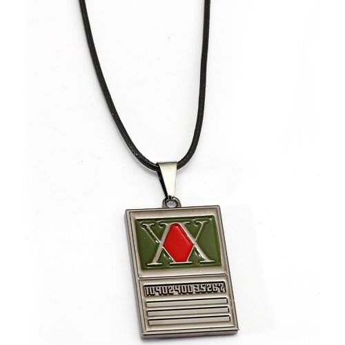 Hunter X Hunter Necklace GON FREECSS License Pendant Rope Chain Metal Necklaces Women Men Charm Gifts Japanese Anime Jewelry