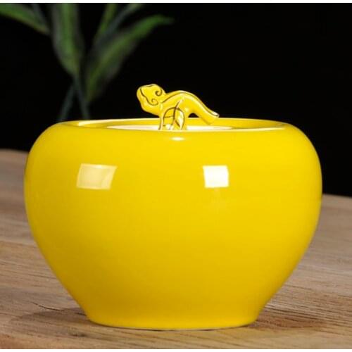 Chinese-style Ceramic Tea Cans with Lid Sealed Cans Dried Fruit Snack Storage Cans Tea Boxes Storage Cans Kitchen Supplies