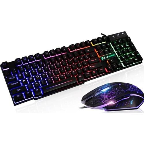 Backlight Keyboard Mouse Set for PC Laptop Gaming Ergonomic Keyboard Mouse Combo