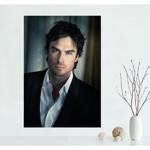 Nice Ian Somerhalder Poster Custom Canvas Poster Art Home Decoration Cloth Fabric Wall Poster Print Silk Fabric