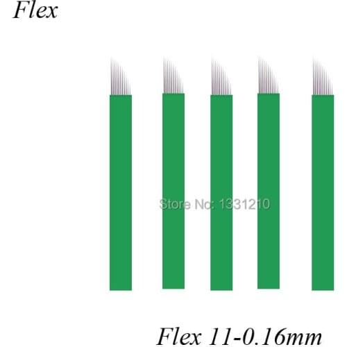 Lâminas Para Tebori Microblading 11 Pontas 0.16mm Microblading Needles Permanent Makeup Manual Eyebrow Tattoo 11Blades