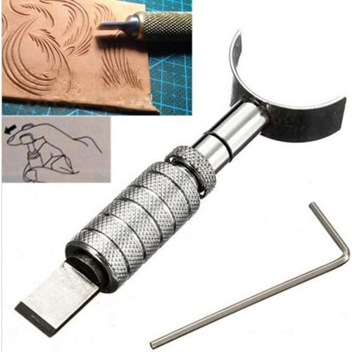 High Quality Adjustable Rotary Knife Tools for Carving Multi-function Leather Carving Tools with Chisel Tool Steel Knife Head
