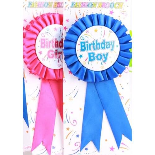 Fashion Children Birthday Party Award Ribbon Prize Badge girl boy brooch Corsage Party Favor gift bag fillers festive supplies