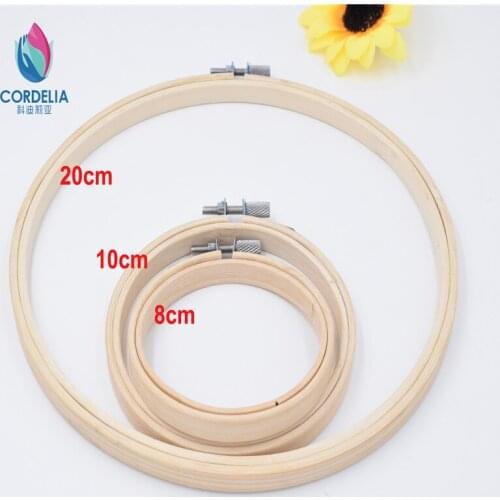 8 10 20 cm circular 100% natural bamboo made cross stitch frame tool set as home patchwork accessories DIY tools sets hoops