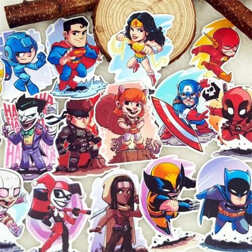 25 pcs Super clown and woman Stickers Adhesive Stickers DIY Decoration Diary Japa Stationery Stickers Children Gift