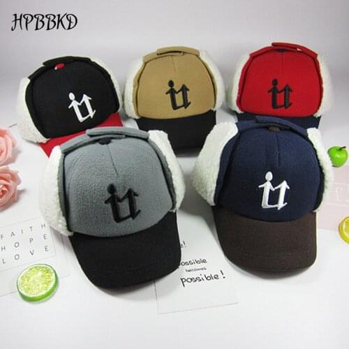 HPBBKD New Fashion Warm Baby Cute Hats Baby Cap For Children Winter Plus cashmere Cotton Hat Kids beanies Boy Girls Hat GH471