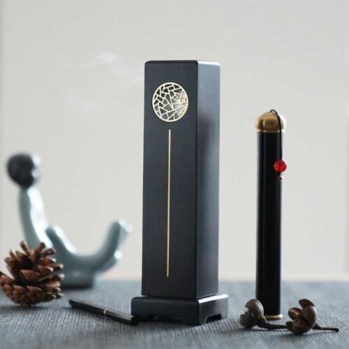 Standing Line Incense Burner Sandalwood Solid Wooden Aromatherapy Plate Classical Chinese Style Aroma Censer Stick Holder Gifts