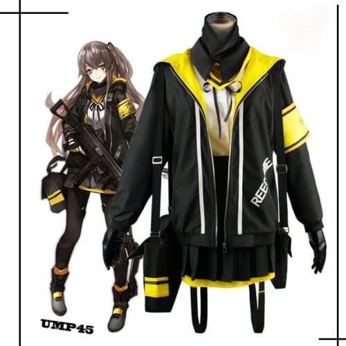 Girls' front-line UMP45 full set of c-suit gun girl clothing outdoor field training combat clothing Cosplay daily clothes