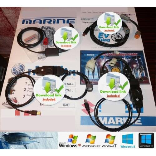 For YAMAHA SUZUKI HONDA EVINRUDE (OMC) MARINE professional OUTBOARD DIAGNOSTIC KIT