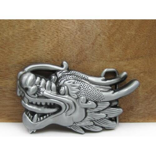 Buckle Club wholesale retro zinc alloy dragon head belt buckle cowboy jeans belt buckle FP-02764 with 4cm width loop