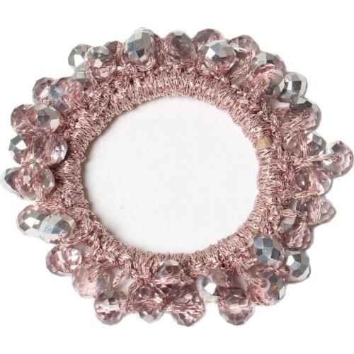 Rubber Bands Imitation Crystal hair Elastic Handmade Braid Hair Tie for Girls Ponytail Holder Accessories Gif Scrunchy