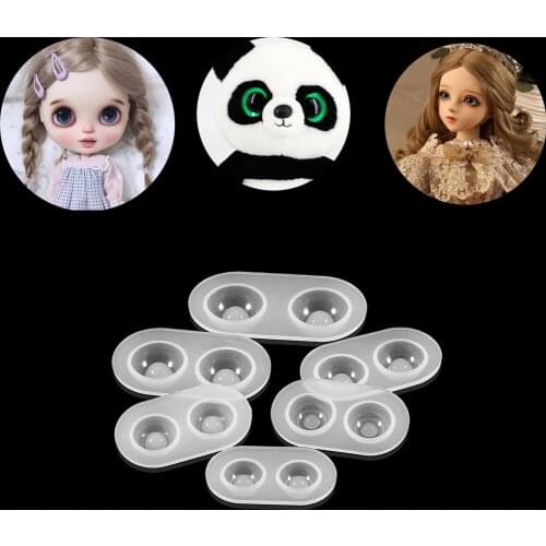 6 Sizes BJD Doll Handmade Round Eye Fundus Epoxy Resin Mold SD Sink DIY Decor Craft Silicone Mold For Jewelry Making Accessories