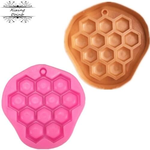 Honeycomb silicone jelly mold cake decoration tools candy chocolate fudge mold Pendant Jewelry Mold
