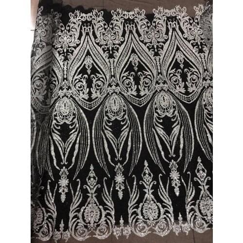 Specail African net lace with glued glitter for women dress New Arrival Z-han3947 african Tulle lace fabric