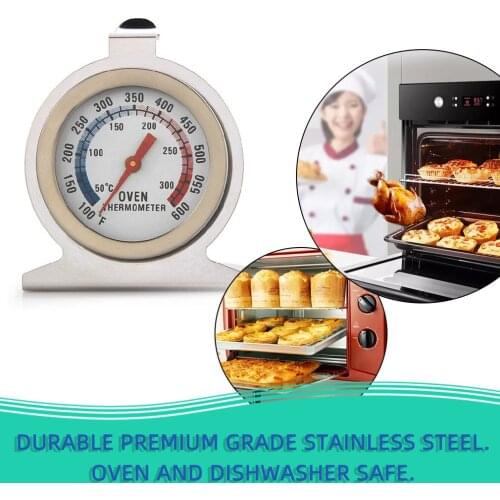 Cooking Food Meat Dial Stainless Steel Oven Thermometer Temperature Gauge Kitchen Oven Thermometer Measures Home Cook Supplies