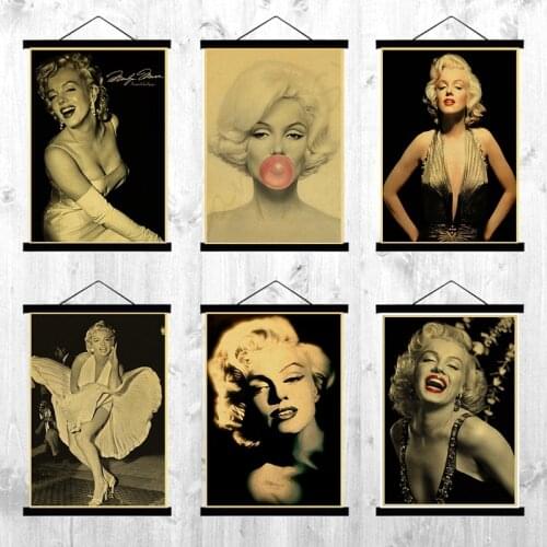Vintage Classic Movie actress Marilyn Monroe poster retro poster Art Painting Home Room Decor Kraft paper Wall stickers