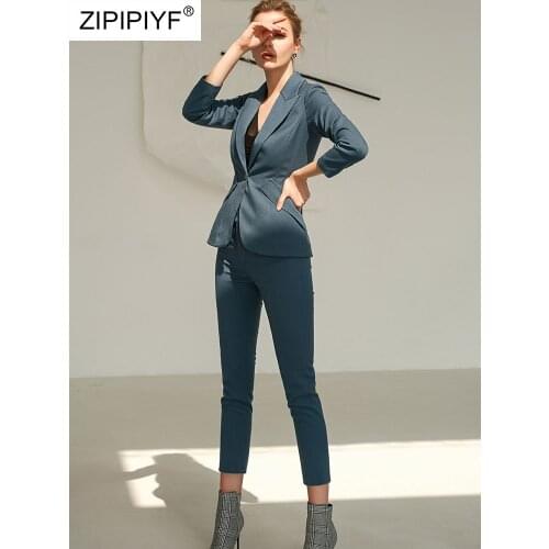 Женские брючные костюмы ZIPIPIYF China At AliExpress