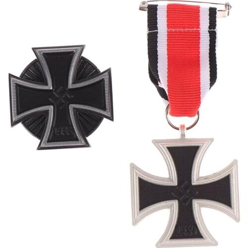1Pc Germany 1939 Iron Cross Medal Badge 2nd Class With Ribbon