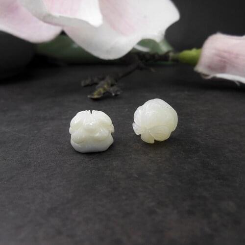 20pc Handmade Shell Beads for Jewelry Making Lotus Shell Flower Natural Bead Kralen Abalorios Piedras Para Bisuteria DYL0055