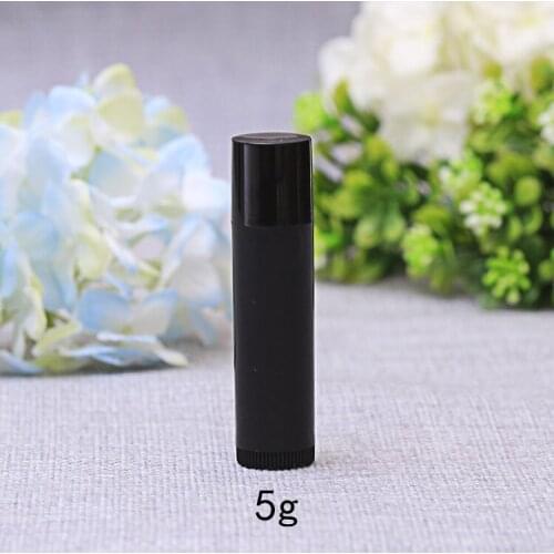 30pcs/lot 5ml 5g Empty Black Lip Gloss Tube Lip Balm Bottle Lipstick Tubes Cosmetic Container Beauty Tool Mini Sample Travel Jar