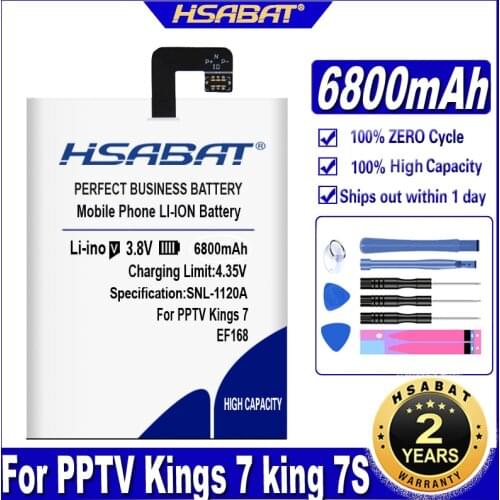 HSABAT 6200mAh EF168 Battery for PPTV Kings 7 king 7S King7 PP6000