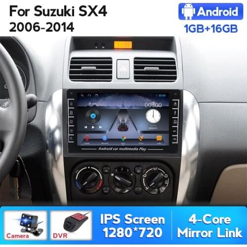 2 DIN Android Car Radio Multimedia Player For Suzuki SX4 2006-2013 2014 GPS Navigation 2 Din DVD Video Head Unit Wifi SWC DAB FM