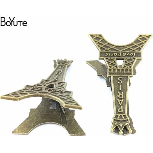 BoYuTe (10 Pieces/Lot) 55*35MM Antique Bronze Plated Tower Charms Alloy Pendants for Bracelet Necklace Jewelry Accessories Diy