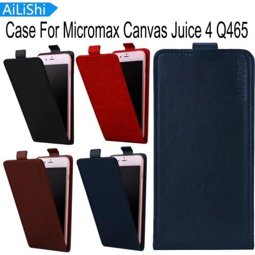 AiLiShi For Micromax Canvas Juice 4 Q465 Case Top Quality PU Flip Fashion Leather Case Hot Sale Protective Cover Skin In Stock