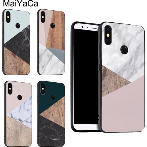 Not WOODEN MARBLE GEOMETRIC For POCO X3 F2 Case For Redmi Note 9 Pro 8 7 8T 9S 9A 9C For Mi Note 10 Lite 9T A3 Coque