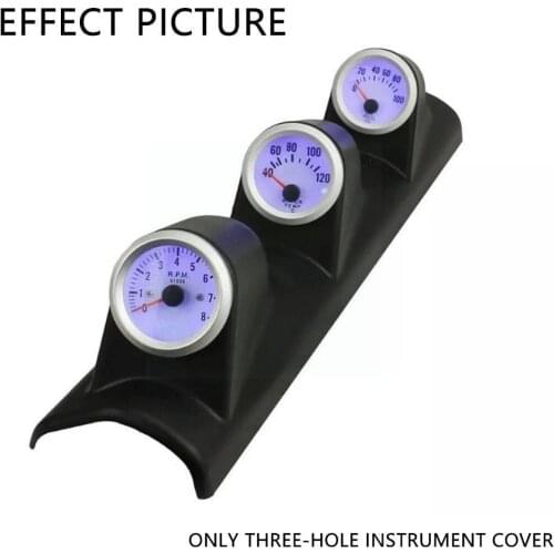 Universal Carbon Fiber Texture Black 2" 52mm 3 Triple Mount Car Holder Supplies Pod Car Accessories Meter Dash Gauge Holes L3S4