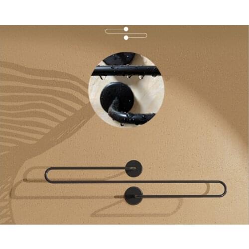 Bathroom Hand Towel Holder S Shape Bar Accessories Hotel Kitchen Wall Mount Rack Washcloths