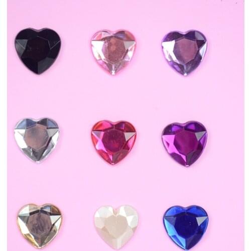 Children diamond sticker acrylic crystal sticker 3D colorful love flower round DIY gem decoration stickers for girl